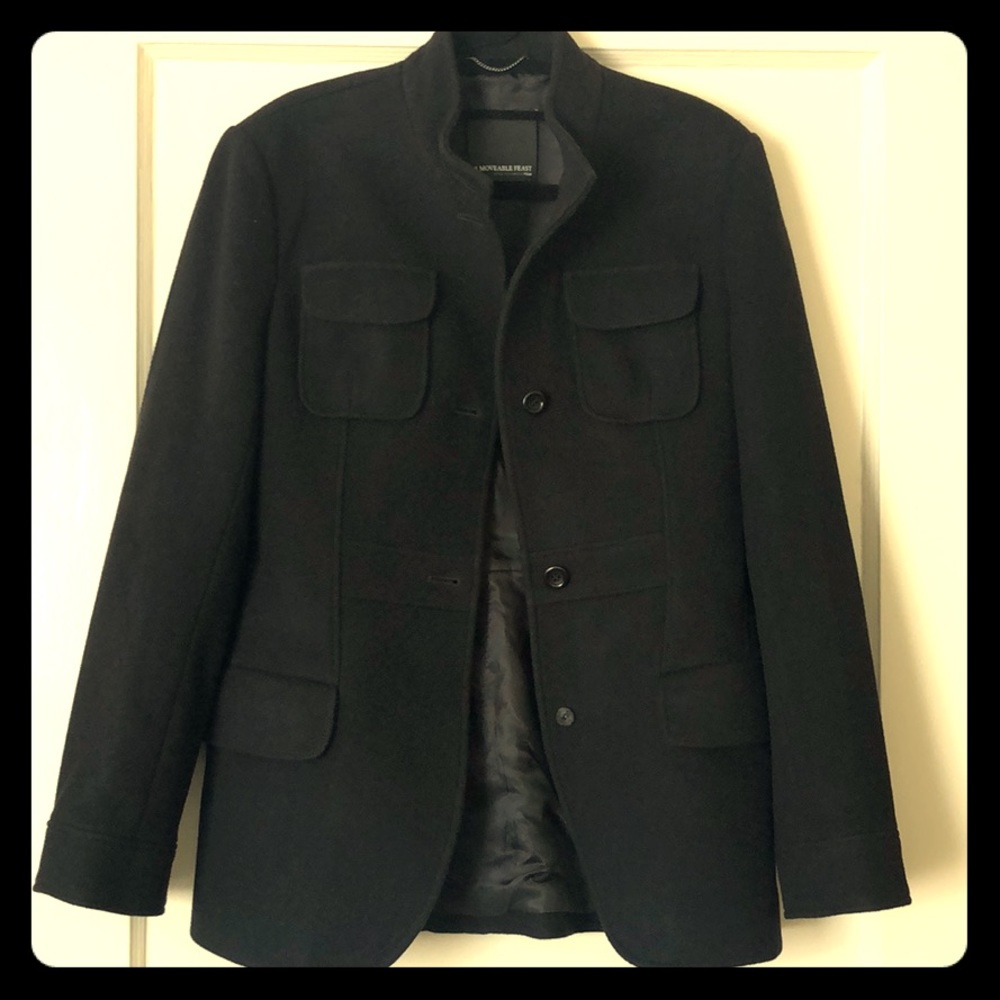 A Moveable Feast, Wool/Cashmere Black Winter Coat